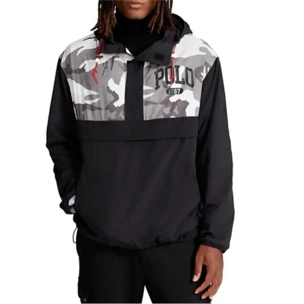 Polo Ralph Lauren Water-Repellent Camo Pullover Windbreaker Jacket